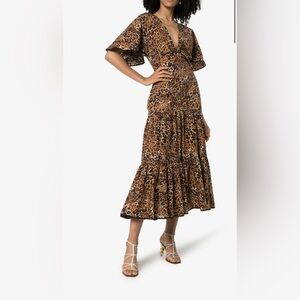 Johanna Ortiz Leopard Midi Dress